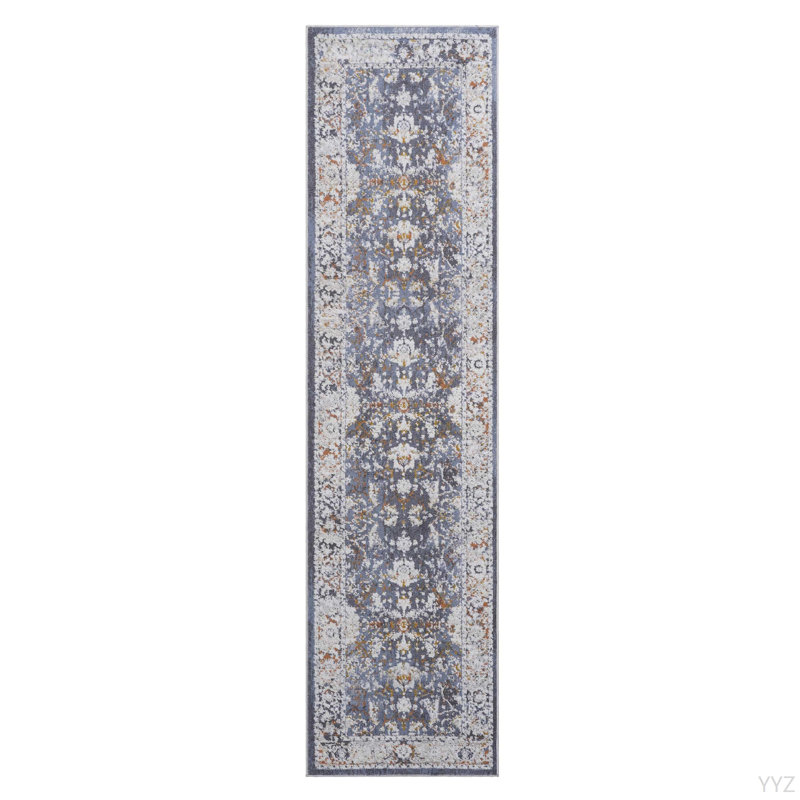 LOOM & LUXE Collection 2X8 Blue/Traditional Non-Shedding Living Room Bedroom Dining Home Office Stylish And Stain Resistant Area Rug