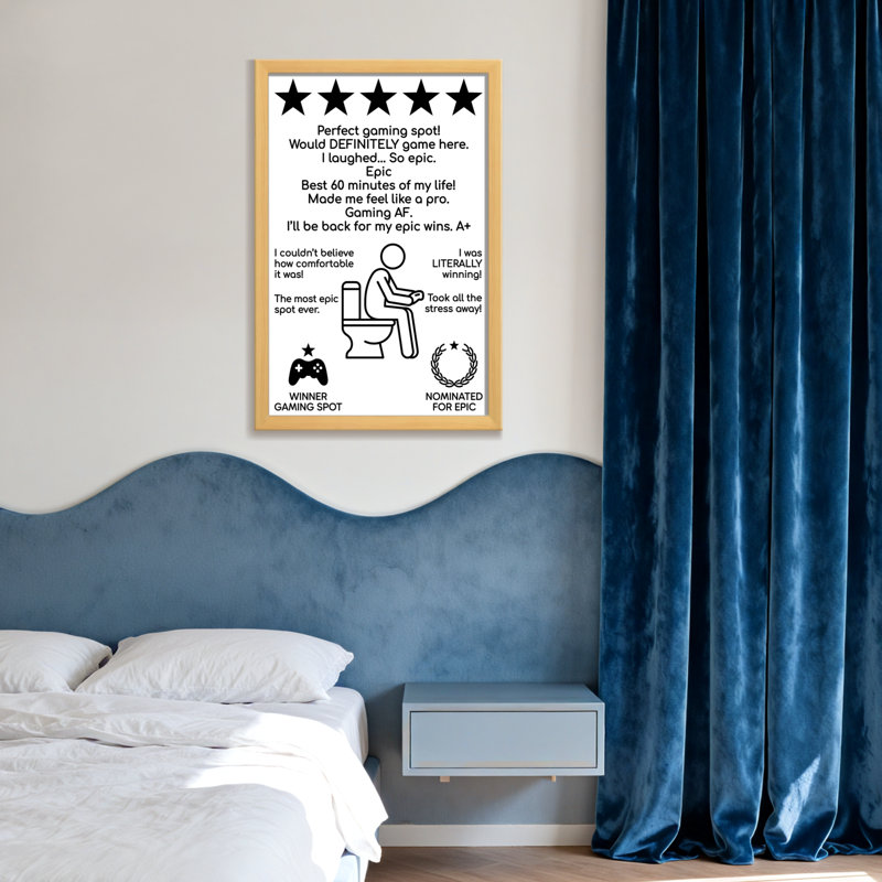 Bath and Laundry Gaming Spot Winner Nomination Epic, H 36 po x l 24 po, Toile tendue, Ne s’applique pas