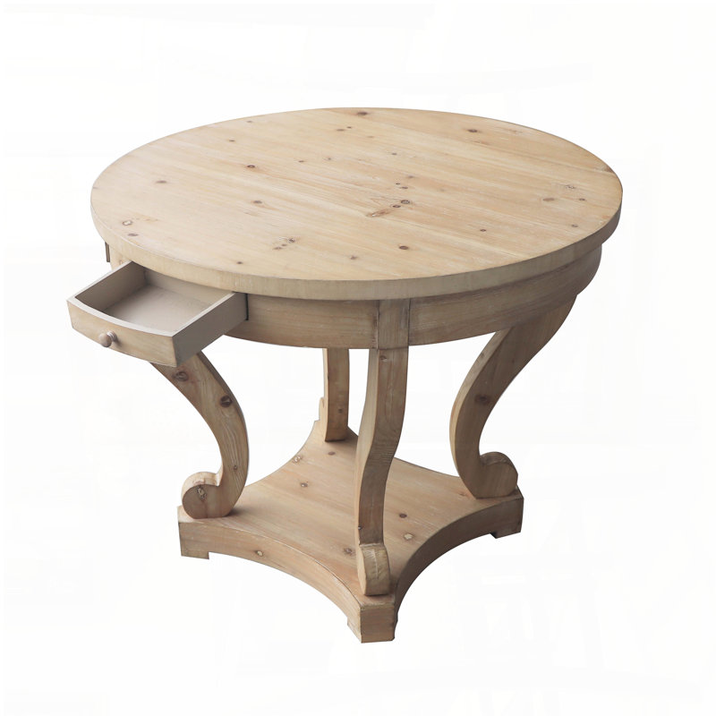Table de salle à manger de style campagnard avec tiroirs de rangement