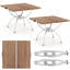 Ensemble de 2 tables de camping pliables avec sac de transport en aluminium