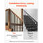 Paquet de 31 barreaux d'escalier, balustres d'escalier en acier au carbone durable de 44 po, rampe intérieure carrée en métal à 0,5 broche, balustrade creuse anti-corrosion avec trous pré-percés, noir mat
