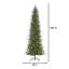 Elegant 9 Foot Natural Cut Narrow Dover Pine With Clear Lights