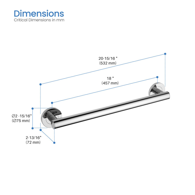 20.94'' Grab Bar, Chrome