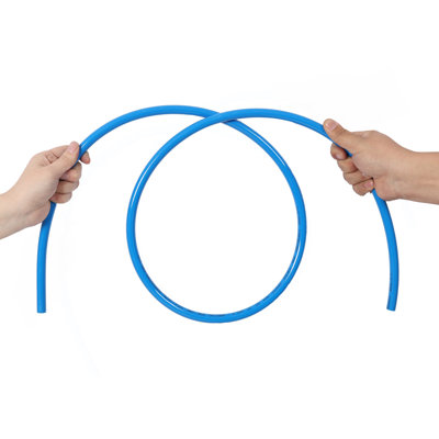 1/2 Inch OD×60 Feet PU Air Tube Kit,Garage Air Compressor Accessories Kit,Industrial Type Quick Connect Coupler And Plug,Blue Tubing
