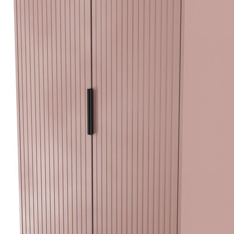 Fluted Manufactured Wood Wardrobe