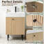 Ensemble de meuble-lavabo moderne 21,6 po avec lavabo en céramique, meuble-lavabo sous-comptoir et ensemble de meuble-lavabo autoportant