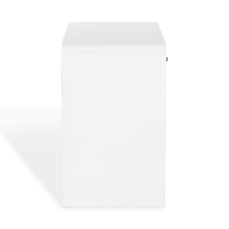 Liabella 2 Drawer Curved Desk, White
