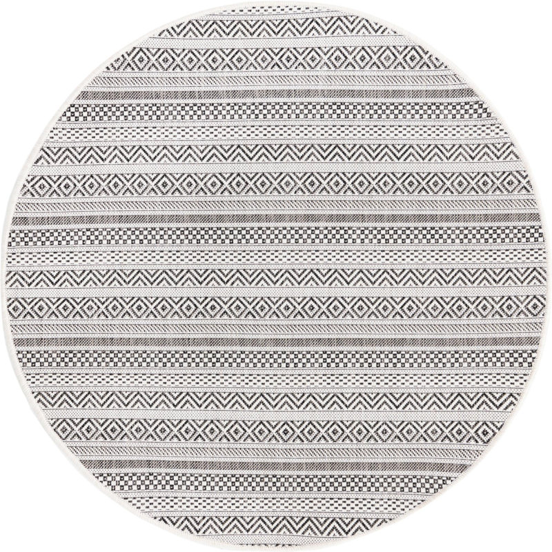 Outdoor Glimmer Area Rug Beige Color, Round 10'