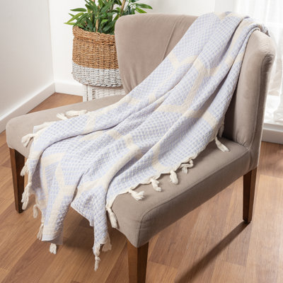Jeté 100% coton Honeycomb