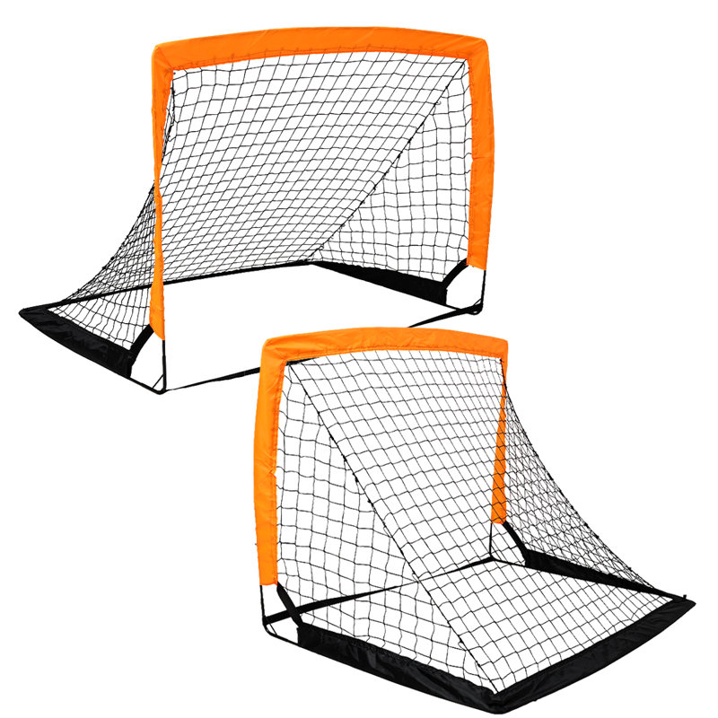 Ensemble de 2 buts de soccer tout-en-un - filets portables, robustes et pliables pour l'entraînement au soccer extérieur