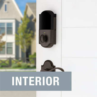 Handleset with Electronic Deadbolt and Door and Rosette