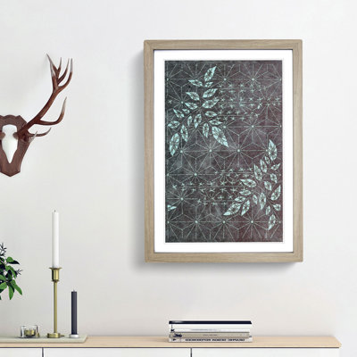 Japanese Geometric Leaf Design - Picture Frame Graphic Art Print
