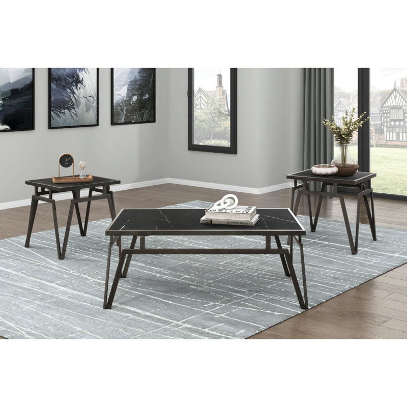 Ensemble de tables d'appoint 3 pièces Modern Modern