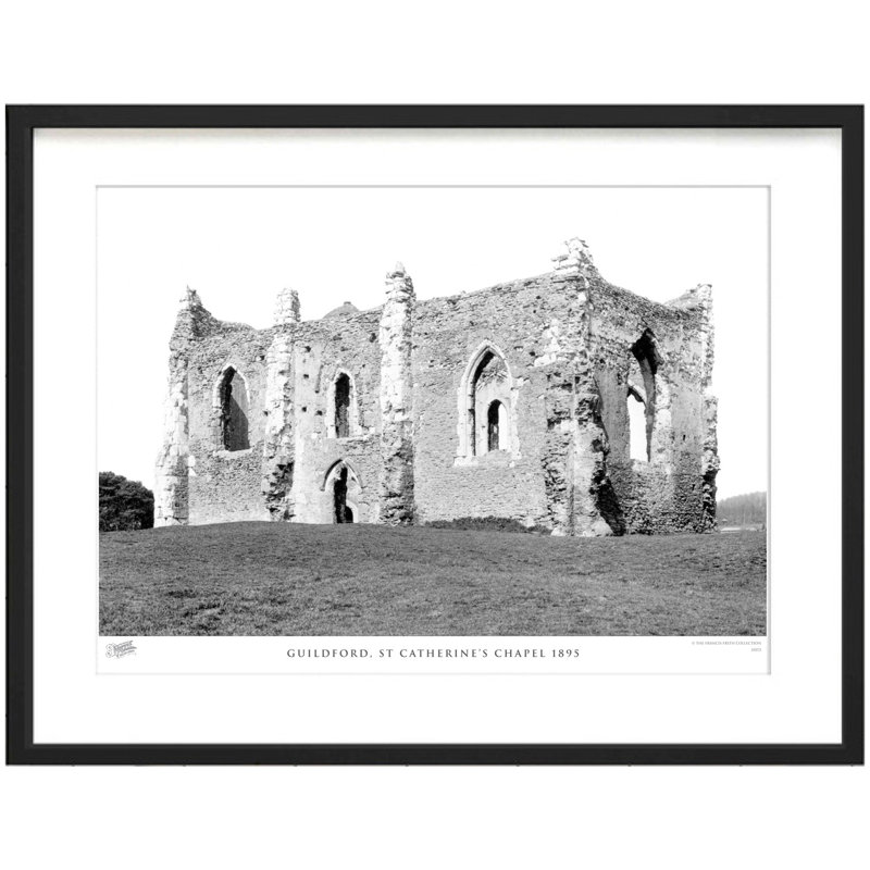 Guildford, St Catherine's Chapel 1895 by Francis Frith - Single Picture Frame Print, 45cm H x 60cm W x 2.3cm D