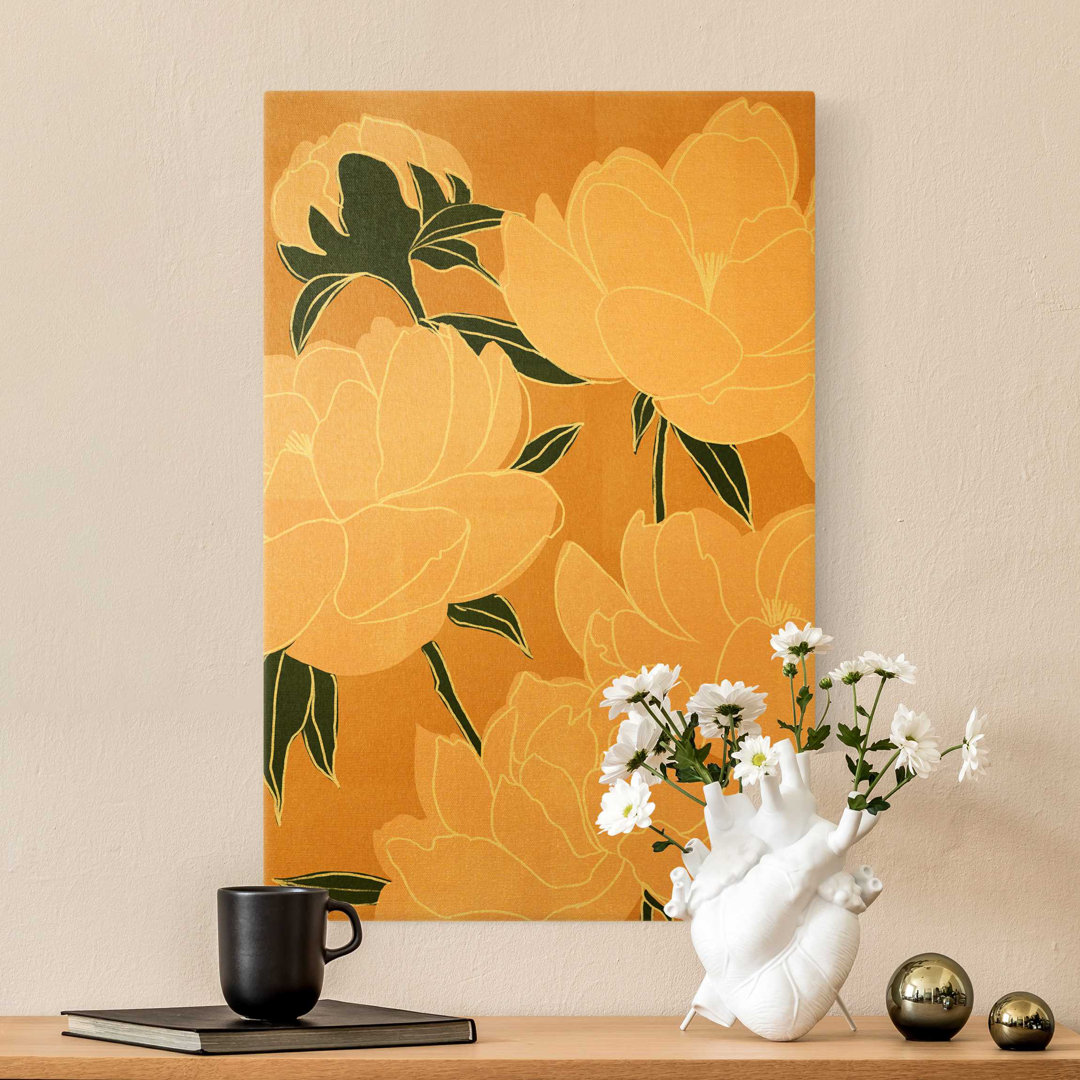 Leinwandbild Modern Peonies I