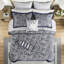 Couette 12 pièces bleu marine, format Queen - Draps en coton, élégant motif cachemire brillant et moderne.