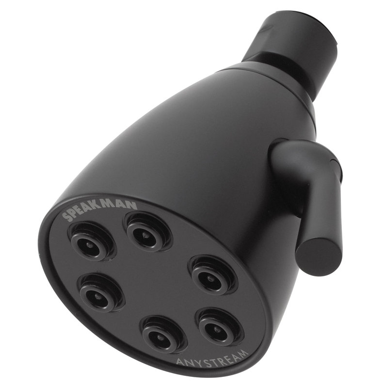 Tête de douche multifonction Icon Anystream, Noir mat, 2.5 GPM