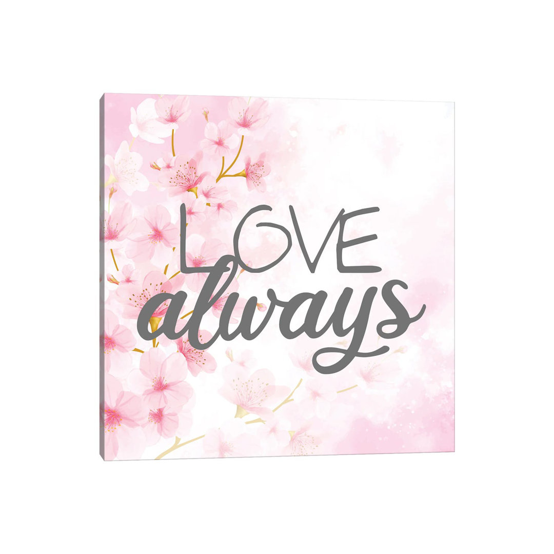Cherry Blossom Paris II by - Wrapped Canvas Typography