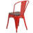 Ketchum Clear Coated Metal Stackable Chair with Wood Seat-1835193511