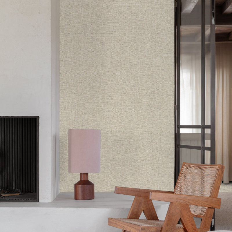 Surfaces Collection Natural Texture Wallpaper Roll, Off-White