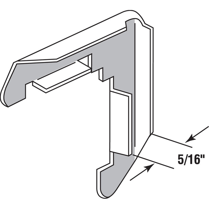 Écran d'angle en aluminium estampé 5/16 Prime-Line, finition moulin