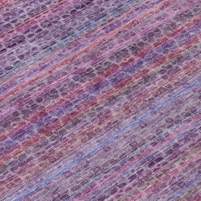 Machine Washable Indoor/Outdoor Oden ACN2155 Striped Rug, Rectangle 10 pi x 14 pi