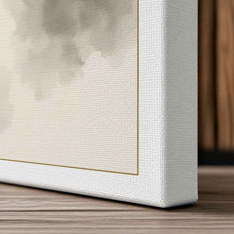 Bamboo in Mist Japandi - Wrapped Canvas, 30x20 - 76.2 x 50.8 cm, White Border