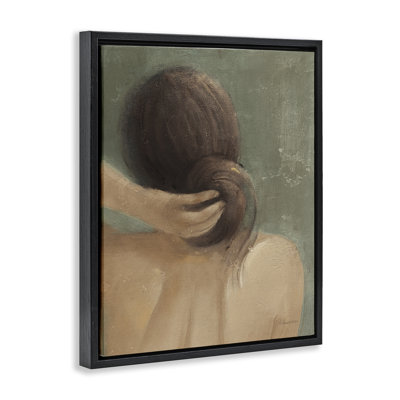 Art mural classique sur toile flottante, "Classic femme brune" par Albena Hristova