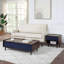 Ensemble de salon Duane Mid-Century moderne avec meuble télé pour téléviseur de 55 po ou moins, buffet, table basse et table de bout en bleu marine-91028880