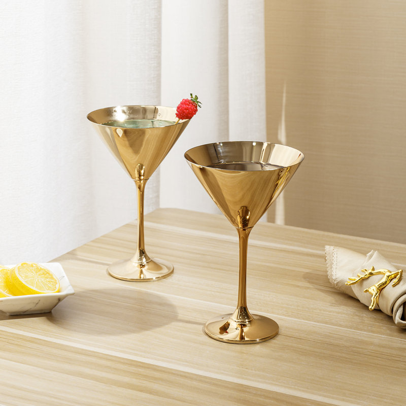 2 Piece 8 oz. Martini Glasses Set