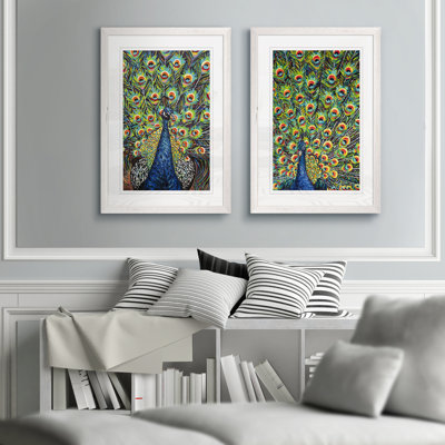 « somptueux peacock i » par vincent van gogh-2 pièces, ensemble de 2 reproductions d’art sur image