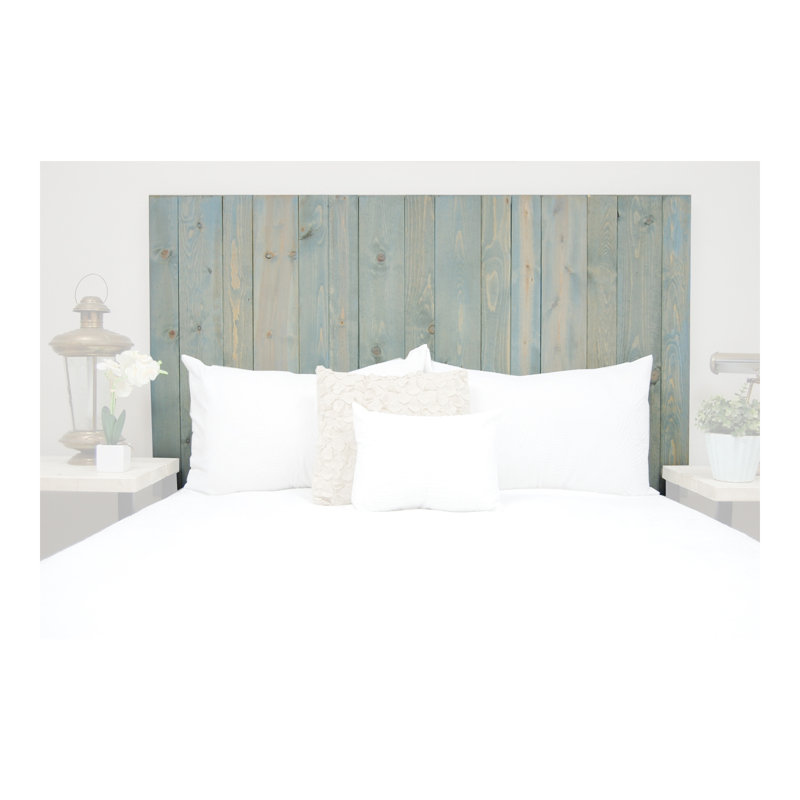 Solid Wood Panel Headboard, Gray