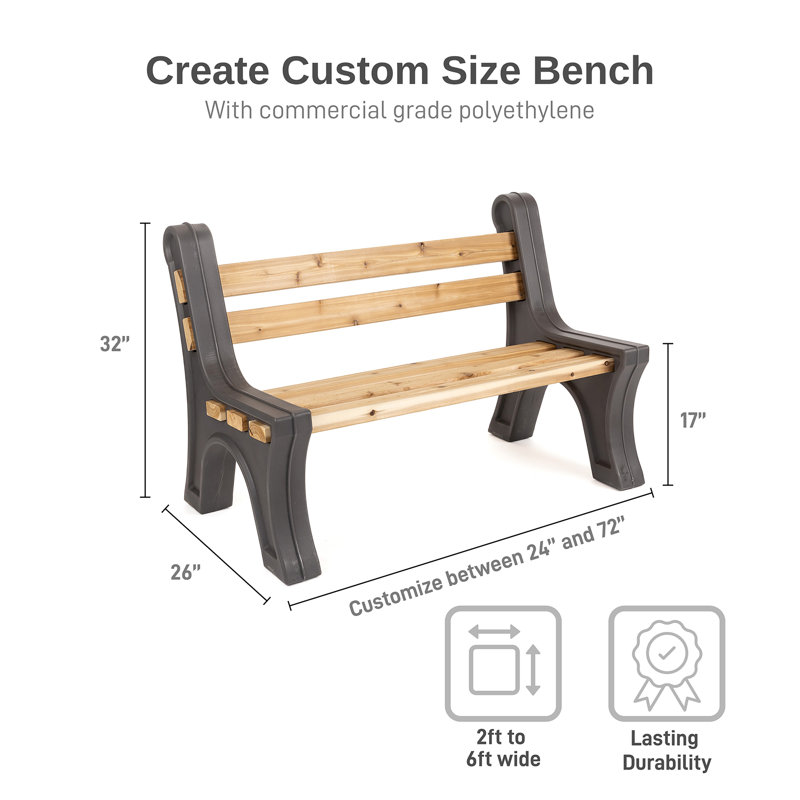 Banc de jardin extérieur, gris