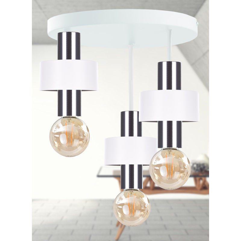 Berndien Semi Flush Mount, White