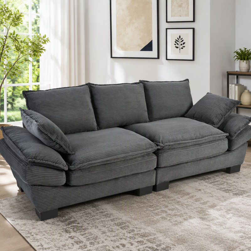 Canapé 85,4 po, Gris