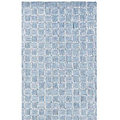 Micro-Loop 537 Area Rug In Navy / Ivory