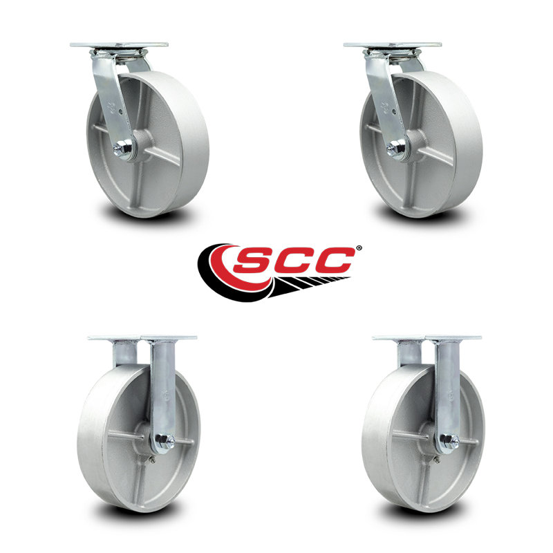 4 Piece Semi Steel Caster Set