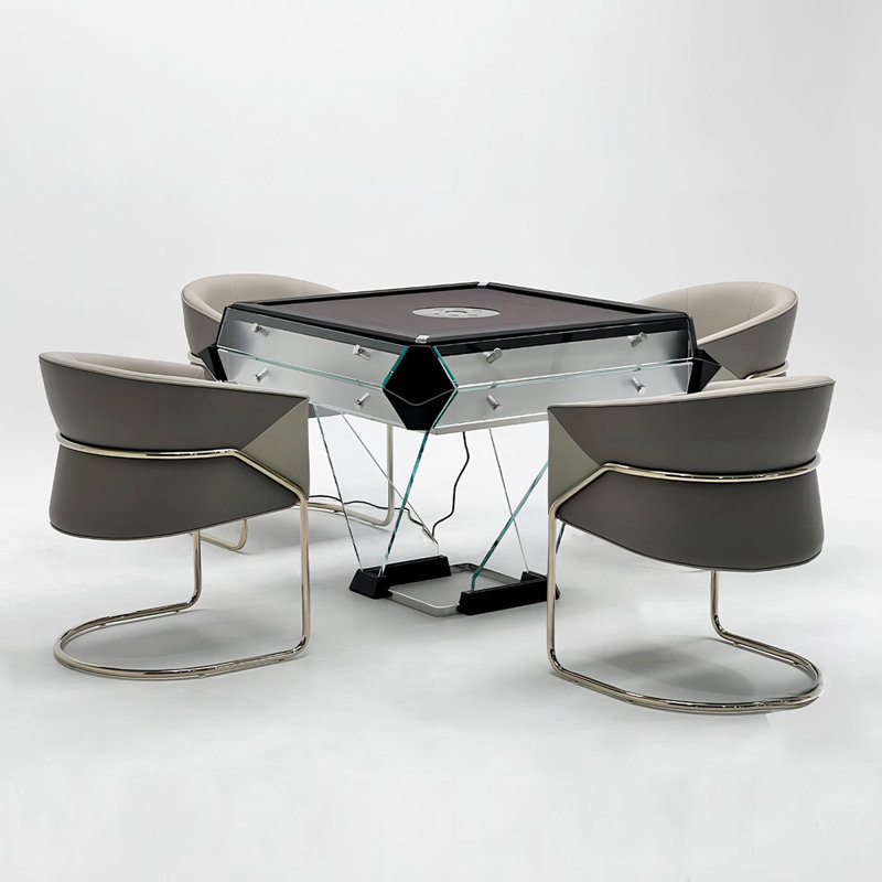 Table carrée en verre trempé automatique haut de gamme pour règles chinoises