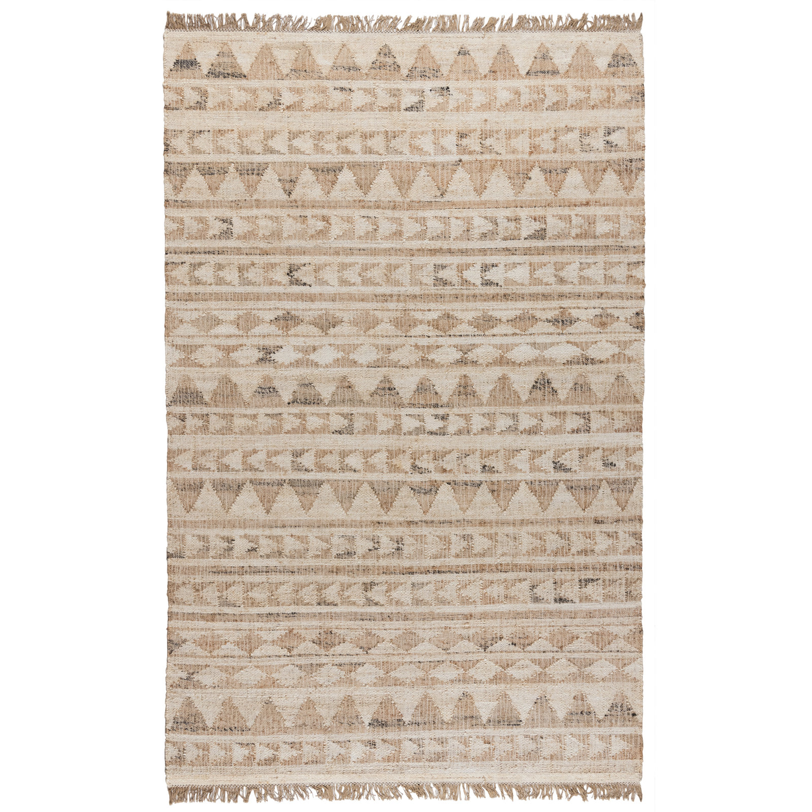 Camille Handmade Light Brown/Beige Rug, Rectangle 2' x 3'