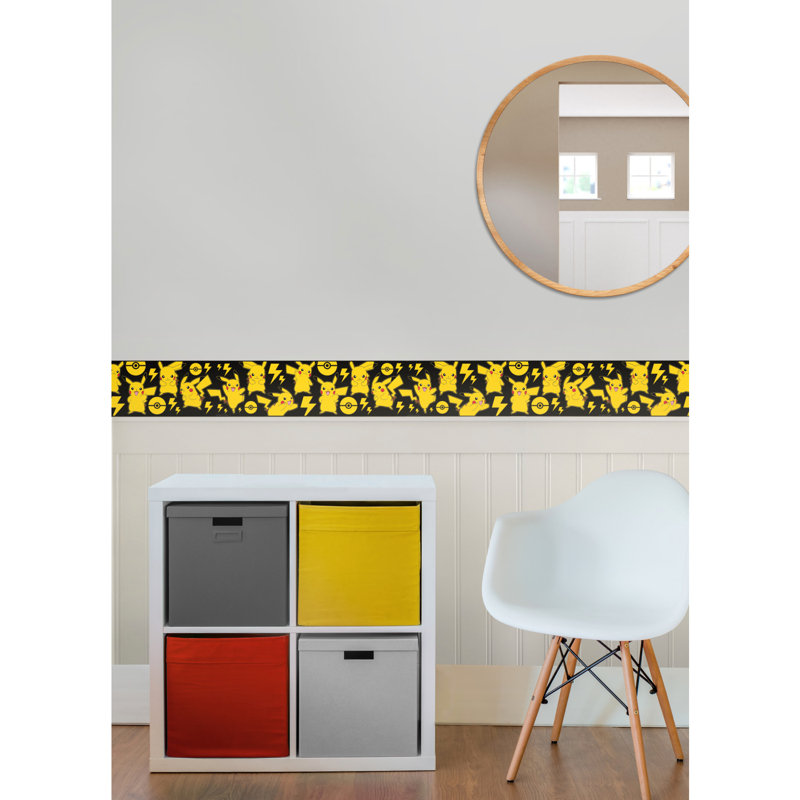 Bordure de papier peint peler et coller pokemon pikachu