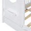 Lit double en bois avec lit gigogne en bois, conception moderne pour enfants avec tablette de rangement, blanc-1163361939-1163361938