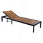 Chaise longue d'extérieur, chaises longues de piscine, fauteuil inclinable d'extérieur avec dossier réglable