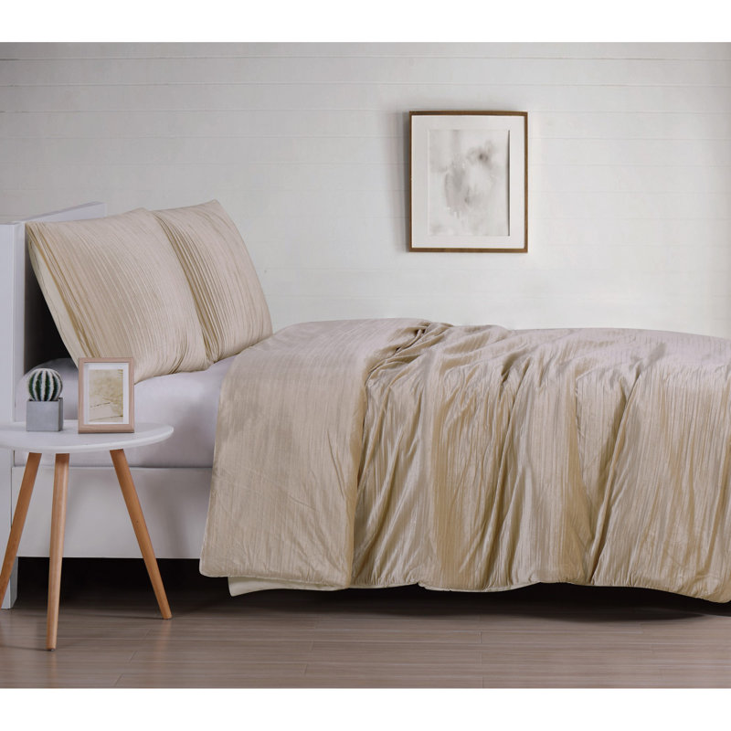 Champagne Full Velvet Down Alternative Comforter Set