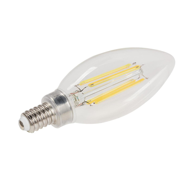 Clear Dimmable LED Candelabra Bulbs, 6-Pack, 2700K