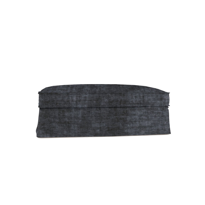 Mulberry Ottoman, Plush Velvet Oyster, Weathered