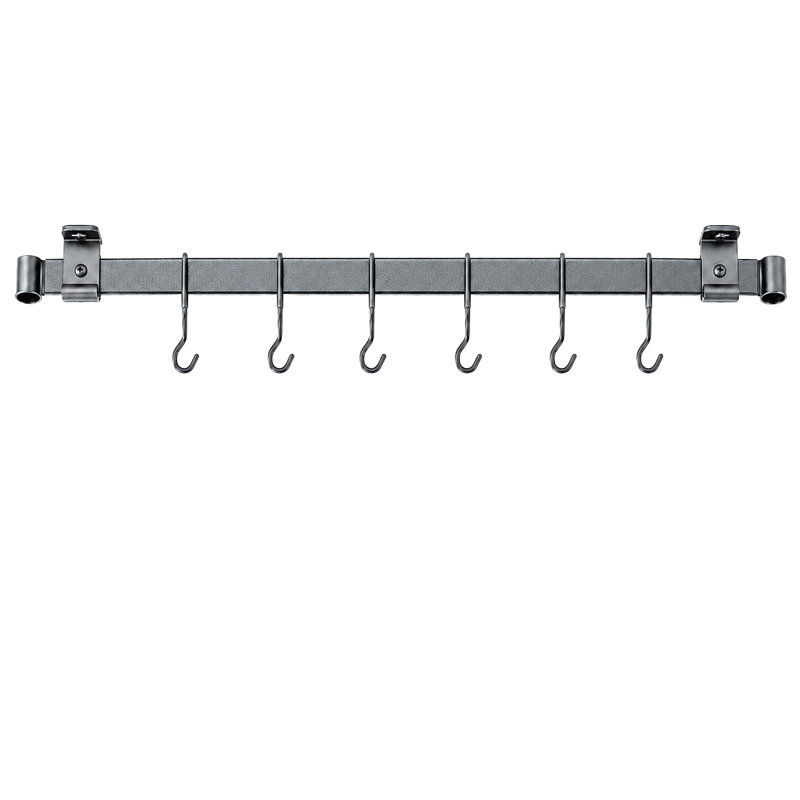 Handcrafted Low Ceiling Bar Hammered Steel, 5.5" H x 36" W x 2" D