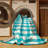 Machine Washable Checkered Green Area Rug-1511144365