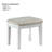 Contemporary Style 1Pc Vanity Set  Mirror LED Lights Storage Drawers Wooden Glides Stool Included Bedroom Furniture