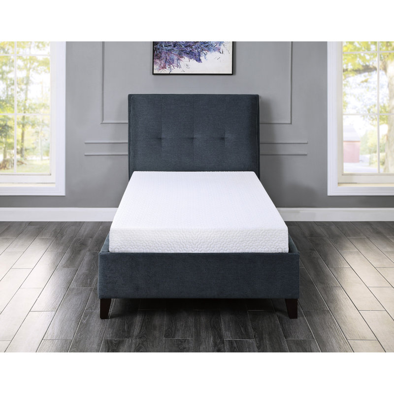 Matelas gel de taille simple, ferme de 6 pouces, blanc, respirant, améliore la concentration de la mousse viscoélastique imprégnée de gel convenant à toutes les saisons
