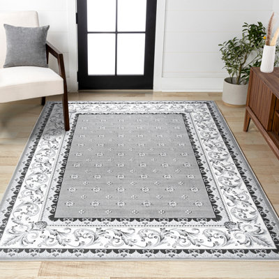 Tapis gris / crème Devyn